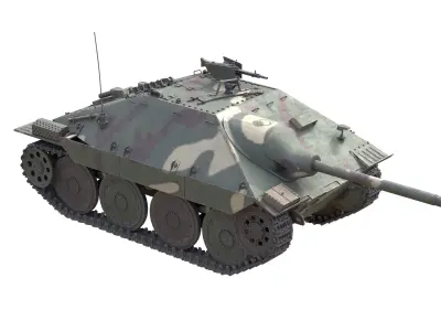 Hetzer Jagdpanzer 38 Light tank destroyer Low-poly 3D model