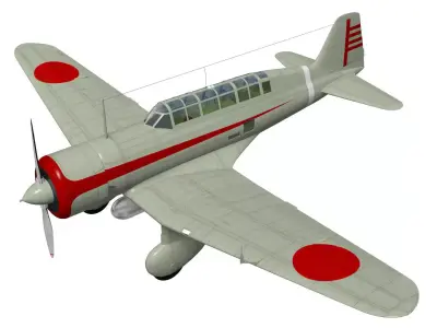 Mitsubishi Ki15 Babs 3D model get