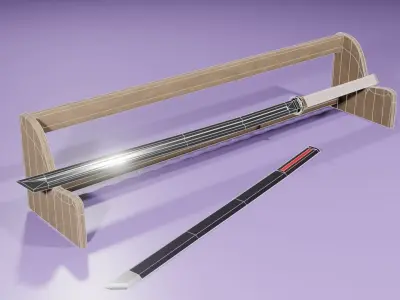 Katana samurai sword Free low-poly 3D model