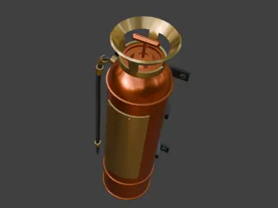Fire Extinguisher Low-poly 3D model 3