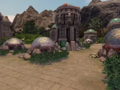 Ancient Desert Settlement 3D model