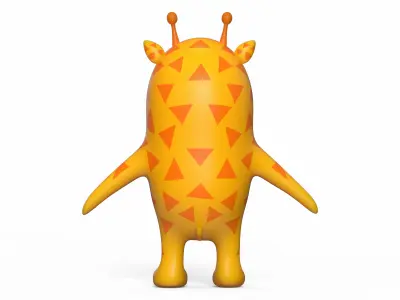 Giraffe Stylized Low-poly 3D model
