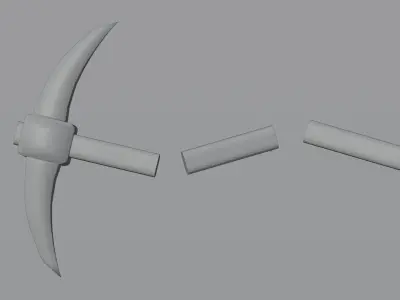 Shovel Broken Free low-poly 3D model