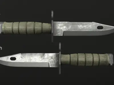 Knife  M9 Low-poly 3D model