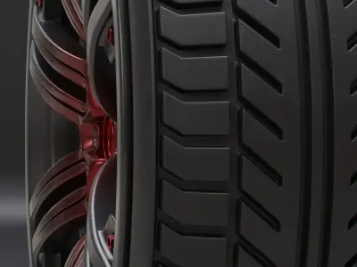Generic car wheel N3 3D model