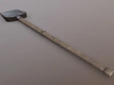 Shovel - Iron Low-poly 3D model