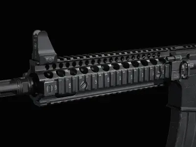 Daniel Defense MK18 Low-poly 3D model