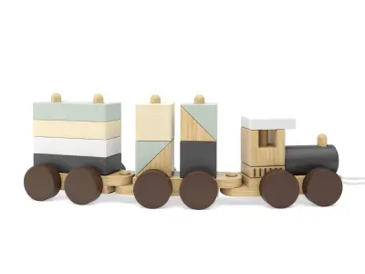 KIDS CONCEPT Neo Wooden Block Toy Train 3D model