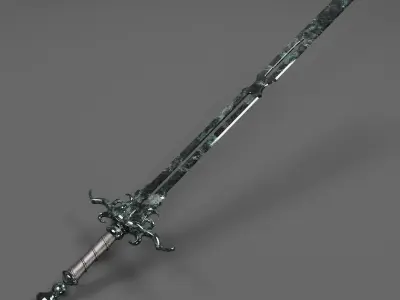 Sword Low-poly 3D model 93