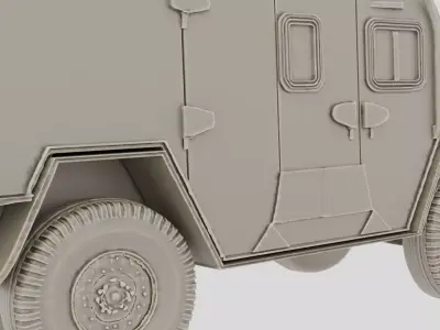 Armored Military Ambulance Vehicle for 3D print 3D model