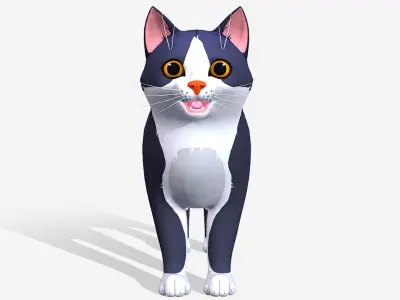 Cartoon Cats pack 3D model