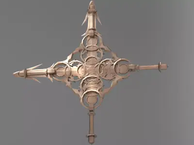 Monster slayer sword claymore stylised 6 Low-poly 3D model