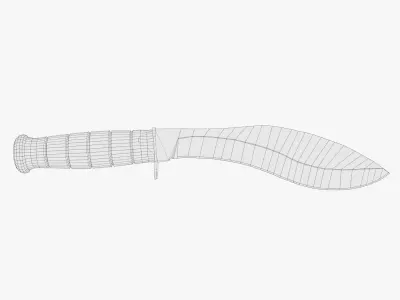 Kukri knife Low-poly 3D model get