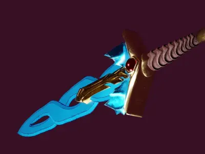 Crystal Great Sword Low-poly 3D model