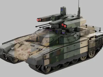 Lowpoly BMPT Terminator Low-poly 3D model