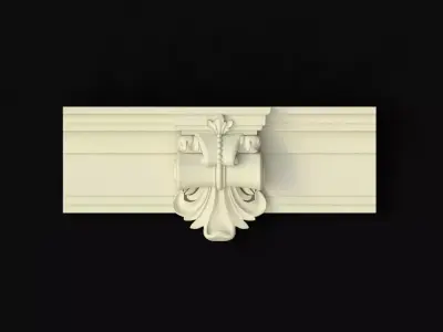 pilaster decorative molding 3D model purchase