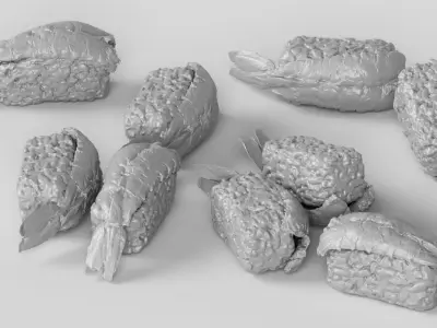 Sushi 3D model buy