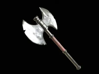 War axe pack Low-poly 3D model