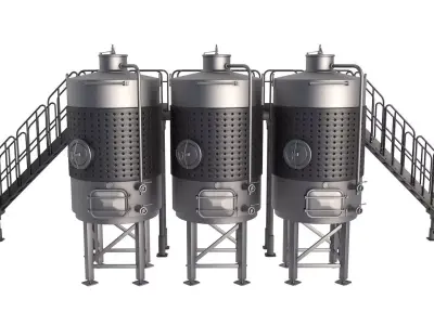 Steel Wine Tanks 3D model purchase