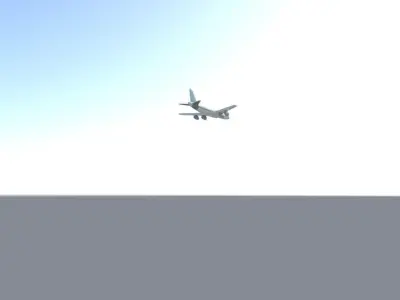 air bus plane Low-poly 3D model