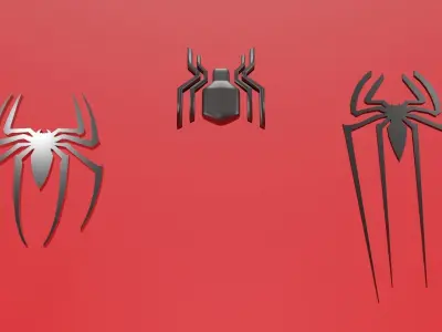 Spiderman 2000 logo 3d model 3D model