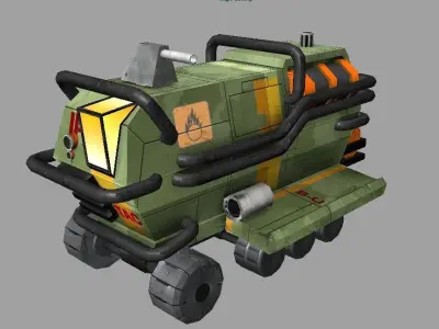 Rover Recon Truck Low-poly 3D model