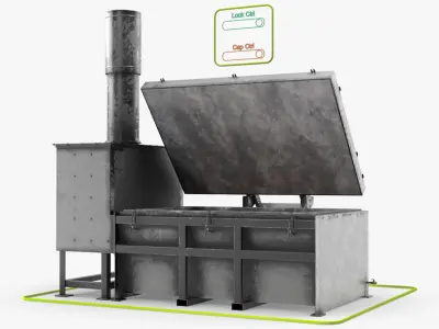  Cremation Oven for Animal Incineration Rigged 