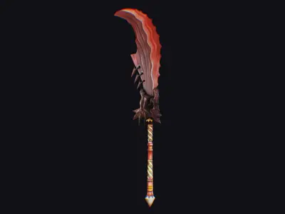 Axe Pickaxe Pike Cutting Hatchet Weapon Halberd Fantasy Bill Low-poly 3D model purchase