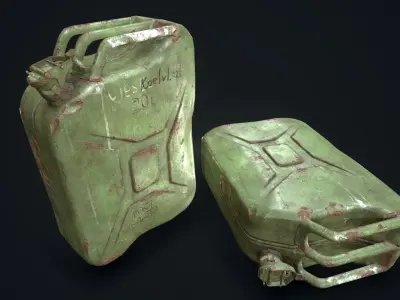 Fuel canister Low-poly 3D model