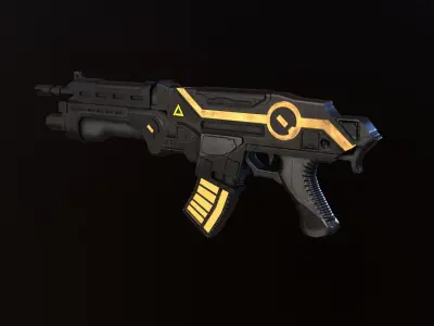 Sci-Fi Energy Weapon Remake Low-poly 3D model