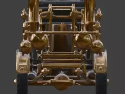 Steampunk Military Supply Truck 3D Model Low-poly 3D model
