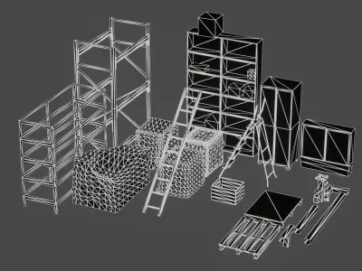 Warehouse props - 35 Low Poly 3D Models Low-poly 3D model