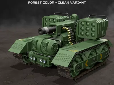UGV Concept-3B-Clean-4 Colors 3D Model Pack
