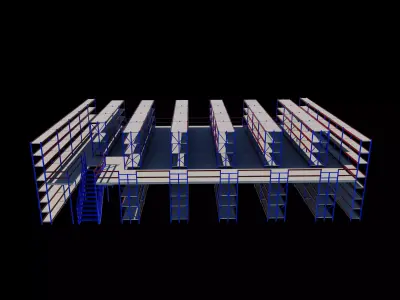 Ware House Racking System 3D model