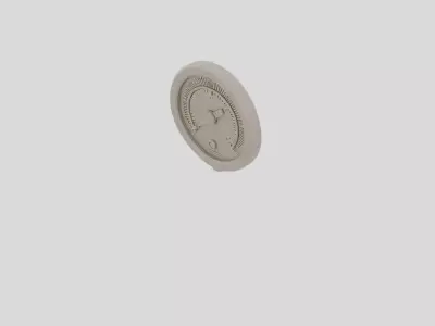 Industrial Factory Pressure Gauge Housing for 3D print 3D model