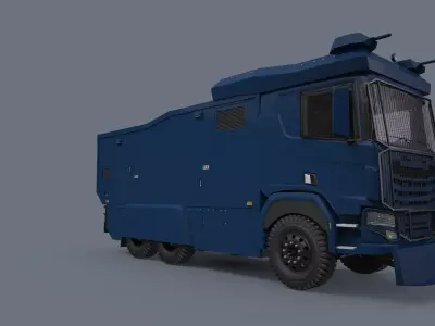 Police Water Cannon Truck 3D model