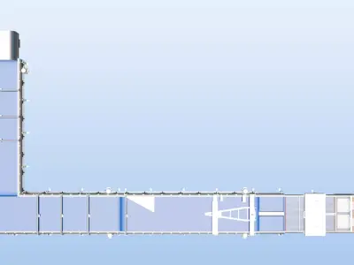 Industrial Food Processing Conveyor 3D model