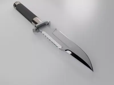 Marfione Interceptor Combat Knife Low-poly 3D model