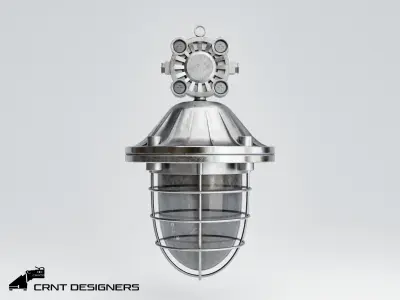 Vintage Polish Industrial Light Low-poly 3D model
