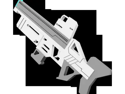 3d cartoon future arm laser and plasma gun icon 3D model