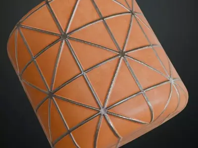Orange Sci-Fi Wall PBR Seamless Texture purchase