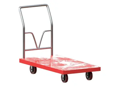 Cart small Low-poly 3D model