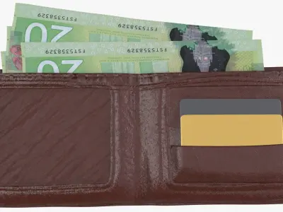 Canada 20 Dollar Wallet Money Purse 3D model