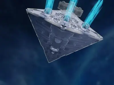 StarDestroyer lego star wars destroyer in sky Free 3D model