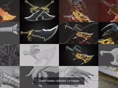 Chaos blades collection 3D Model Pack