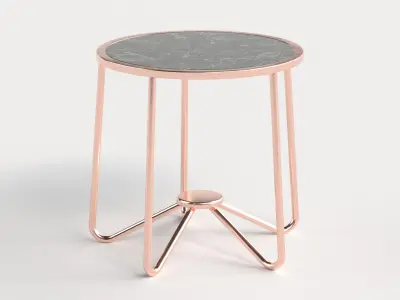 Table 2 Modern and Round Table for Homes Low-poly 3D model