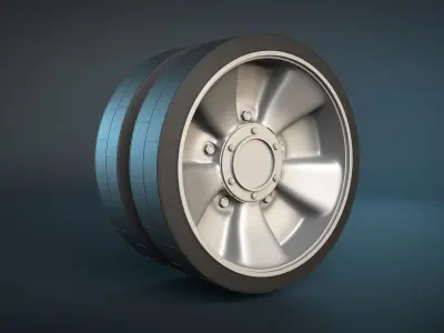 2S3 Akatsia Wheels High-Poly 3D model
