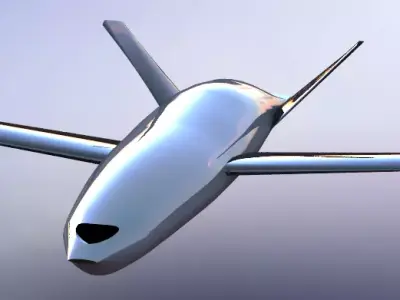  imaginary fixed wing drone 3D print model
