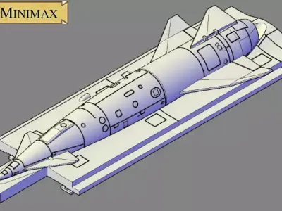 Avro Blue Steel Vulcan variant with folded fin 3D print model