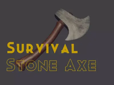 Survival Axe  Free low-poly 3D model